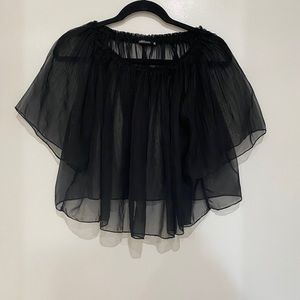 Free People black sheer shirt